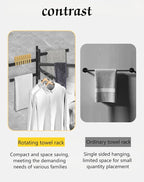 Swivel Towel Rack BSELUTNGY - Durable Space Saving Towel Racks for Bathroom Outdoor for Pool Over The Door Towel Rack Ideal for Balconies Cabinets Kitchens Perfect for Any Decor Style