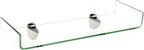 Spancraft Glass Osprey8x32-Chrome Osprey Bent Glass Shelf, Chrome Bracket, 8" x 32"