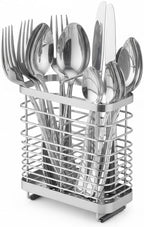 Kitchen Utensil Drying Rack, 18/8 Stainless Steel Chopsticks Spoon Fork Knife Basket Flatware Storage Drainer, Cutlery Holder for Kitchen Counter