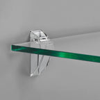 Glass Shelves - Tempered Safety Glass Shelves for Bathroom, Choose Over 20 Shelf Brackets and Multiple Shelf Sizes - Clip Style - 23.6 x 7.9 in - Transparent