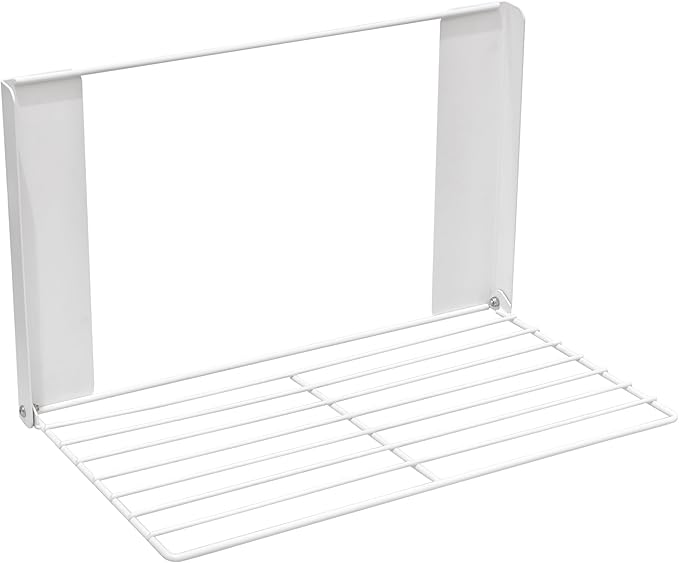 LEQ Clothes Drying Rack Magnetic Folding Shelf for Clothes and Towels, Magnet Rack Mount on Washing Machine Fridge, Durable Folding Rack for Laundry Room Bathroom Kitchen