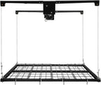 Overhead Garage Storage Rack, Heavy-Duty Ceiling Mounted Lift System and Storage Organizer, Heavy Duty Metal Overhead Storage Organizer System for Maximizing Overhead Space