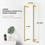 Towel Racks for Bathroom, Gold Towel Holder for Rolled Towels, 304 Stainless Steel Towel Rack for Rolled Towels, Bathroom Towel Holder for Modern Small Space Bathroom Towel Storage, Gold