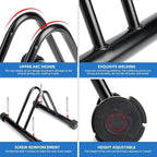 Metal Bike Storage Rack, Floor Stand for 3 Bicycles, Outdoor Loop Parking Holder for Garage, Shed (1 paragraph)