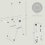 Clothes Drying Rack - 2-Level Laundry Drying Rack with 24 Drying Rails, Hanging Bar, and 2 Height-Adjustable Wings - Indoor/Outdoor Foldable Drying Rack by Home-Complete (White)