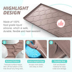 SIKADEER 22" x 22" Under Sink Mat Waterproof, Silicone Mat Kitchen Drawer Shelf and Cabinet Liner, Sink Protector for Kitchen Organizers and Storage, Boot Tray Pet Food Mats