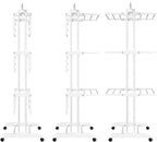 HOMIDEC Clothes Drying Rack, Large 4-Tier Foldable Drying Rack Clothing(67.7H x 19.7W x 30L Inches), Movable with 4 Castors. Multifunctional Stainless Steel Laundry Drying Rack, White
