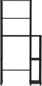 Furinno Turn-N-Tube Over The Toilet Storage, 5 Shelves Bathroom Organizer Space Saver Rack, Espresso/Black