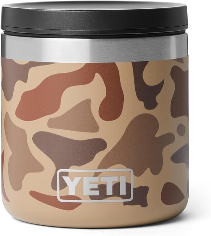 YETI Rambler 8 oz Food Jar, Vacuum Insulated, Stainless Steel, With Airtight Lid, Wetlands Camo