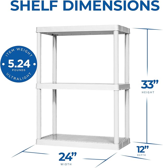 Gracious Living Storage Shelving Unit Organizers