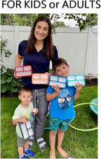 Small Snack Containers for Kids Toddlers - 3 Compartments (Set of 2) - Leak-proof Snack Boxes with Lids - BPA-Free Mini Bento Lunch Box - Ideal for School, Daycare, Holds 2 Cups (Red + Navy Blue)