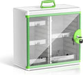 Glosen Medicine Cabinet Locking Medicine Cabinet Wall Mounted【 Green 13.6 x 13.4 x 6.5 Inch 】 Portable Storage Container Big Capacity