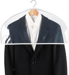Zilink Clear Shoulder Covers for Clothes (Set of 30) Breathable Clothes Dust Cover Protectors with 2" Gusset for Suit, Coats, Jackets