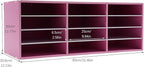 12 Compartments Desk Literature Organizer, Countertop Mail Sorter Organizer,Student Mailbox for Classroom, Desktop Paper Organizer for Home Office School, Pink