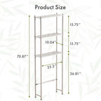 AmazerBath Over The Toilet Storage Bamboo, Bathroom Over Toilet Organizer Rack, 3-Tier Over Toilet Shelf, Space Saver, White
