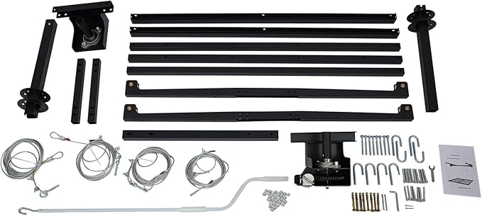 Overhead Garage Storage Rack, Heavy-Duty Ceiling Mounted Lift System and Storage Organizer, Heavy Duty Metal Overhead Storage Organizer System for Maximizing Overhead Space