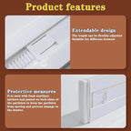 4 Pcs Drawer Dividers for Clothes, 3.15" High 11.34"-19.69" Adjustable Expandable Dresser Drawer Organizer, Clear Plastic Separators for Dresser, Baby Clothing (4, clear)