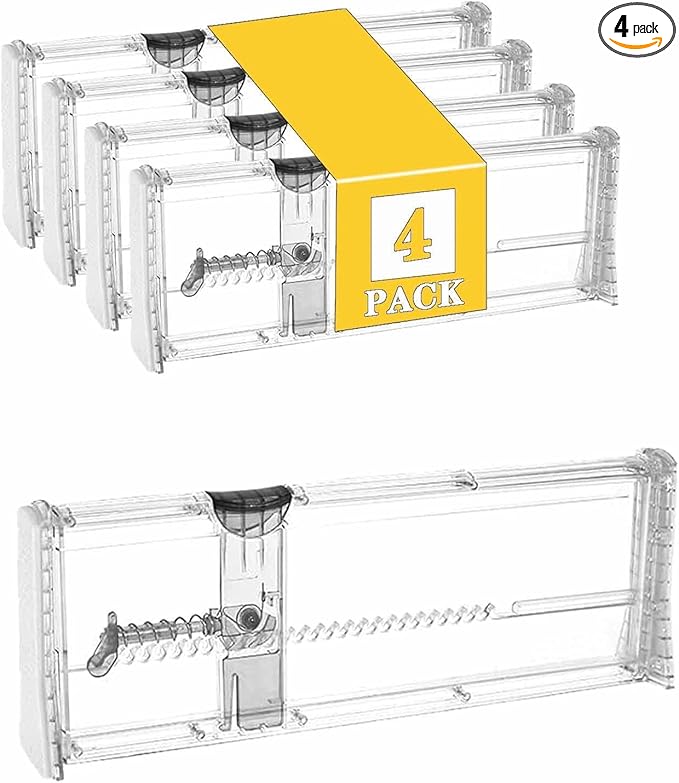 4 Pack Drawer Dividers for Clothes, 3.94" High 14.94"-21.26" Adjustable Expandable Dresser Drawer Organizer, Clear Plastic Separators for Dresser, Baby Clothing, Underwear, Cosmetic
