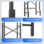 Over-The-Toilet Storage Rack, 3-Tier Bathroom Organizer Shelf Over Toilet with Adjustable Shelf and Basket, Freestanding Space Saver Bathroom Shelves Above Toilet for Room
