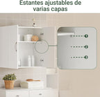 Haotian Wall Cabinet Laundry Room, Medicine Cabinet for Bathroom Kitchen Garage, Wall Storage Cabinet with Adjustable Shelf, White FRG231-W