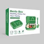 Bento Box Adult Lunch Box Kids,Lunch Containers for Adults/Kids/Toddler,5 Compartments Bento Lunch Box with Sauce Vontainers,Microwave & Dishwasher & Freezer Safe,BPA-Free (Emerald green)