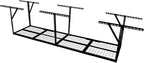 2x8FT Overhead Garage Storage Rack, Adjustable Ceiling Mounted Heavy Duty Metal Organization System, 22-40 Inch Height Dropdown, 450lbs Capacity, Black