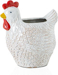 Hen Kitchen Utensil Holder For Countertop Ceramic Utensil Crock For Kitchen Counter Chicken Decorative Farmhouse Organizer Crock For Forks Spoons Cooking Utensils Countertop Storage Container