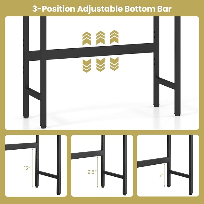 Giantex Over The Toilet Storage Cabinet, Bathroom Space Saver W/Toilet Paper Holder & Hook, Adjustable Shelf & Bottom Bar, Open Storage Cube, Over Toilet Bathroom Organizer for Laundry, Restroom