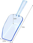 Ice Scoop Candy Buffet Containers Scoopers, Hmxpls Blue Plastic Scoop for Popcorn Cookie Candy Buckets, Podpocket Acrylic Large Scoops for Parties Wedding Bar Jars Freezer Dry Goods （6 Pack 7.5 In ）