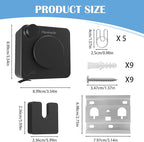 Retractable Clothesline Indoor, Non-Sagging Outdoor Clothes Line Retracting 15.7 Feet Heavy Duty Laundry Line Retractable Wall Mounted Clothes Line Outdoors (Square-Black)