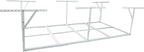 4 X 8 FT Garage Ceiling Storage Racks, Heavy Duty Overhead Garage Storages Rack with Adjustable Hight, Metal Hanging Garages Storage Rack with Support Rod, 22''- 40" Adjustable, 600 LBS (White, 4x8FT)