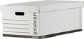 Universal 9522101 Medium-Duty Easy Assembly Legal File Storage Box - White (12/Carton)