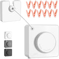 15.7Ft Retractable Clothesline Indoor is Also an Anti-sag Retractable Clothesline Outdoor,Stainless Steel Wire Laundry line Retractable for Drying Clothes ，with 12 Clip (White)