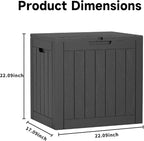 EasyUp 35 Gallon Resin Deck Box Waterproof, UV Resistant Outdoor Storage Box for Delivery, Patio, Garden,and Porch,Striped Black