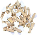 HAHIYO Heart Painted Mini Wooden Clothespin Clip Photo Paper Holders 1.38inch Tight Clamp Not Fray Rope Post Notices Handy Read for Hanging Postcard Wedding White 50PCS