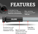 Flexzilla Colors Garden Hose 5/8 in. x 100 ft., Lightweight All-Weather Water Hose, Durable and Flexible, Leak-Free Connections, Slate Gray