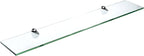 Spancraft Glass P-4.75x33-Chrome Peacock Glass Shelf, Chrome, 4.75" x 33"