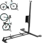 YueTong Bike Stand for Vertical Bike Storage,Upright Bicycle Stand Indoor,Standing Bike Rack for Garage Floor,Suit for MTB,Road Bike,Woman Bike and E-bike.
