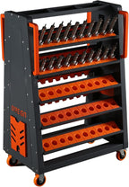 Mobile CNC Tool Storage Cart, CNC Tool Holder Transfer Cart Suitable for Warehouses, CNC Tool Keeper Rolling Cart with Wheels for CNC Machinists Workers