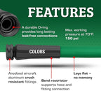 Flexzilla Colors Lead-In Garden Hose 5/8in. x 5ft., Lightweight All-Weather Water Hose, Durable and Flexible, Leak-Free Connections, Forest Green