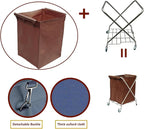 Buhelyc Thickened Oxford Cloth Storage Bag Replacement Liner Bag for Laundry Cart Removable Storage Bag for Commercial/Home(Color:Brown)