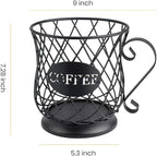 TreeLen K Cup Holder Coffee Pod Holders for 35 Kcups Keurig Storage Organizer Coffee Bar Accessories for Counter - Matte Black