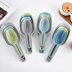 Set of 4 Plastic Ice Scoops, Kitchen Multipurpose Food Scoops for Canisters, Freezer, Flour, Dry Foods, Coffee Beans, Pop Corn, Pet Food (Mix 4 (Set of 4), 150ml, BPA-Free, Dishwasher Safe)