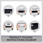 Hanging File Organizer, Cardboard File Folder Organizer for Letter Size, Desk Documents Storage Box, Portable File Folder Holder Boxes for Office, Home, School, Only Box.(2 Packs)