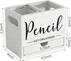 Pencil Holder with 1 Drawer, Multi-Functional Pen Holder for Desk, Desk Organizers and Accessories with 2 Compartments, Desktop Organizer for Office Home Art Supplies(White)