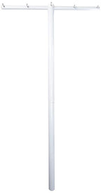 Household Essentials Mega Outdoor Clothesline Single T-Post, White