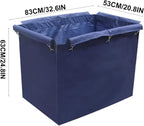 Rolling Laundry Cart with Waterproof Liner Bag, Removable Thick Oxford Cloth Storage Bags for Commercial and Home Use