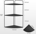 Bathroom Counter Organizer,Countertop Organizer,Vanity Organizers,Bathroom Storage,Bathroom Sink Caddy,Counter Shelf,Corner Counter,Corner Shelves(Black)