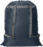 Laundry Bag Backpack, 27” x 34”Sturdy Laundry Bag with Shoulder Straps Drawstring Closure Heavy Duty Foldable Laundry Backpack for College, Travel, Laundromat, Apartment (navy)