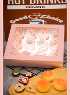 Bakepacker 12 Cupcake Containers 10-Packs Pink Cupcake Box Cupcakes Carrier, 12 Cupcake Boxes with Window 13"x10"x3.5"（Auto-pop up）